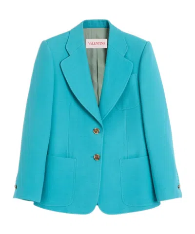 VALENTINO VALENTINO CREPE COUTURE SINGLE-BREASTED BLAZER
