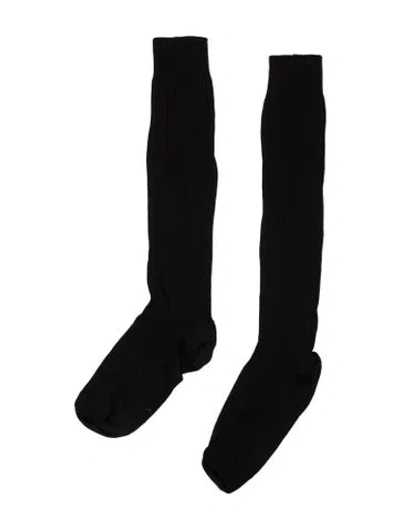 Pre-owned Valentino Long Socks In Black