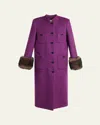 Valentino Long Wool Coat In Multi