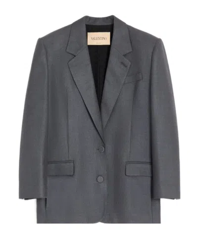 Valentino Long-sleeve Blazer In Gold