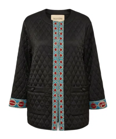 Valentino Long-sleeve Casual Jacket In Black