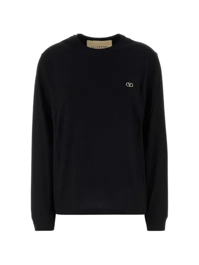 Valentino Long-sleeve Sweatshirt In Black