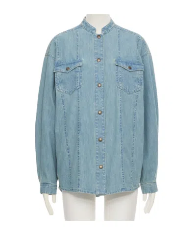 Valentino Long-sleeved Casual Jacket In Blue