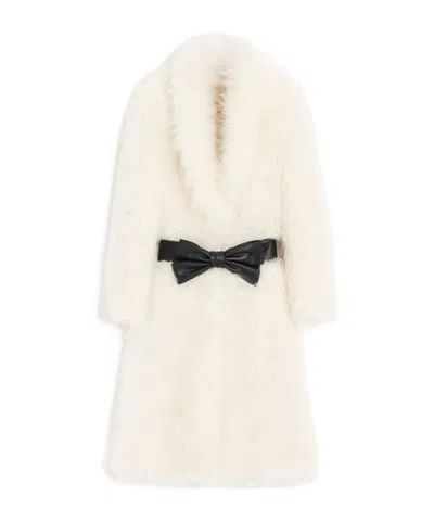Valentino Long-sleeved Coat In Neutral