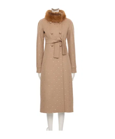 Valentino Long-sleeved Coat In Brown