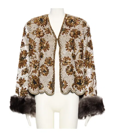 Valentino Long-sleeved Jacket In Brown