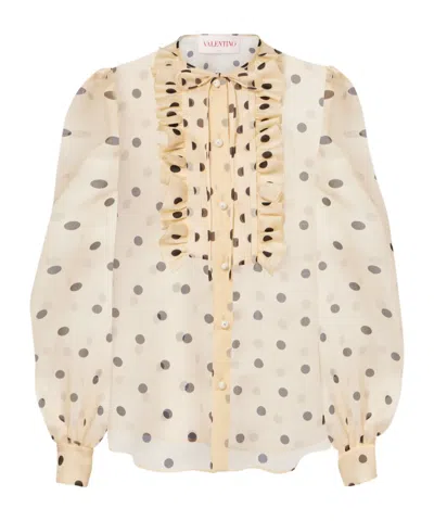 Valentino Long-sleeved Shirt In Neutral