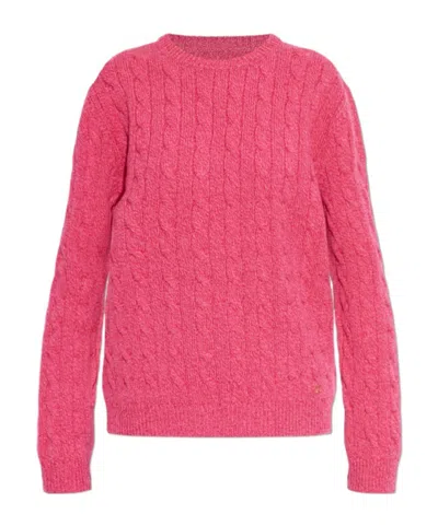 Valentino Long-sleeved Sweater In Red