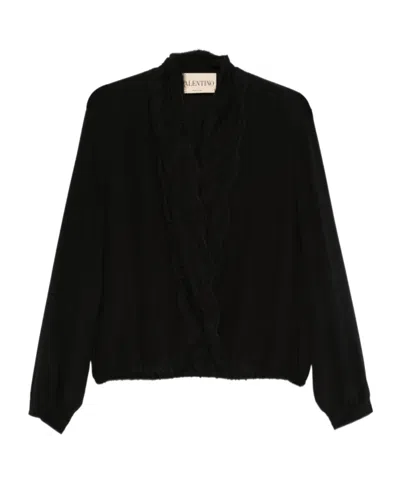 Valentino Long-sleeved Top In Black
