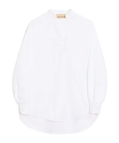 Valentino Cotton Oversized Shirt In White