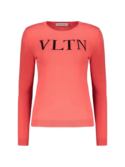 Valentino Long-sleeves Sweater In Red