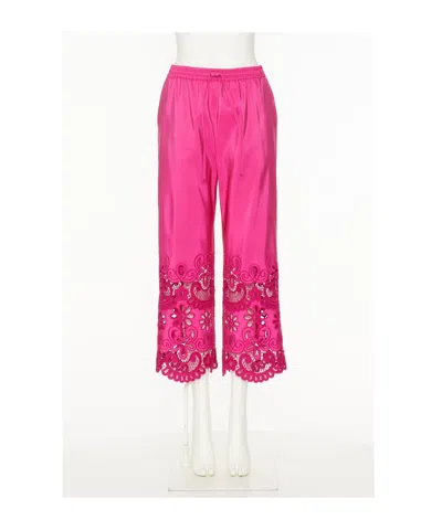 Valentino Loose Waist Casual Pants In Pink