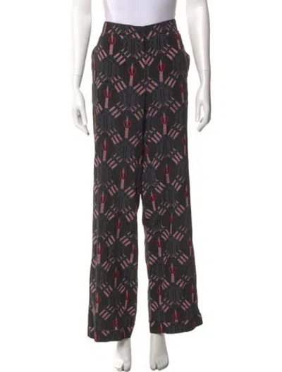 Pre-owned Valentino Love Blade Wide Leg Pants In Black