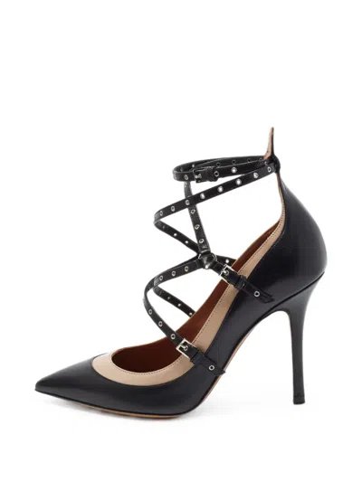 Pre-owned Valentino Garavani Love Latch Ankle-wrap Pumps In Black