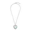 Valentino Crystal-embellished Necklace In Gray