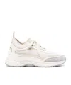 Valentino Low-top Chunky Leather Sneakers In White