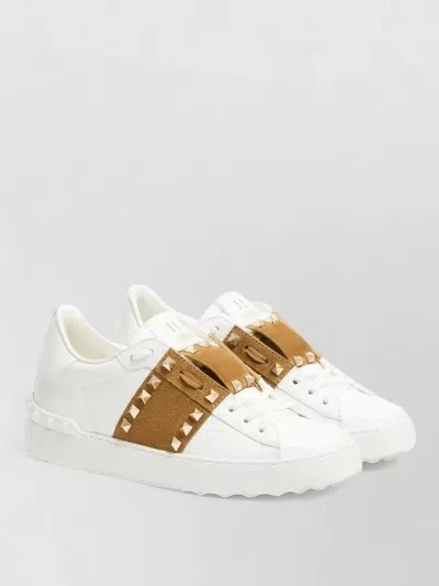 Valentino Garavani Low Top Lace Sneakers Silk Nylon In Animal Print