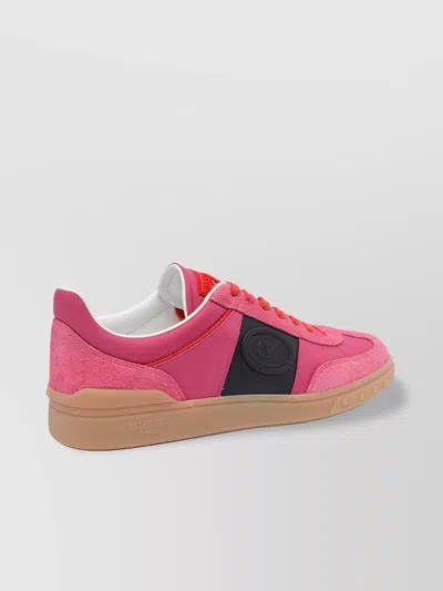 VALENTINO GARAVANI LOW TOP LEATHER AND SUEDE SNEAKERS