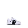 Valentino White Low-top Calfskin Vl7n Sneakers In White