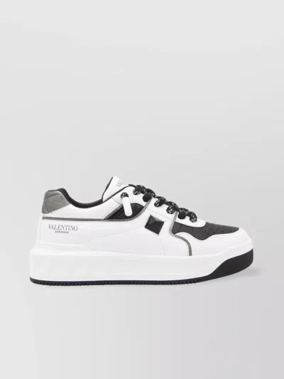 Valentino Garavani Low Top Sneakers Contrast Panels In Animal Print