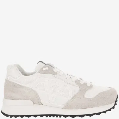 Valentino Garavani Low-top Suede Sneakers In White