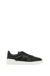 Valentino Black Upvillage Low Top Nappa Leather Sneakers In Black