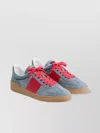 Valentino Garavani Men Upvillage Low Top Sneaker In Split Leather And Calfskin Nappa Leather