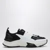 Valentino True Act Leather-trimmed Mesh And Rubber Sneakers In Black