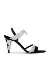 Valentino 85mm L'une Et L'autre Sandals In Nero  Silver  & Crystal