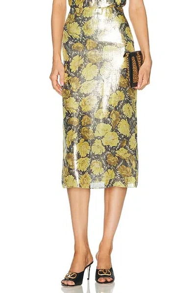 Valentino Lurex Apres L'hiver Poppies Skirt In Multi