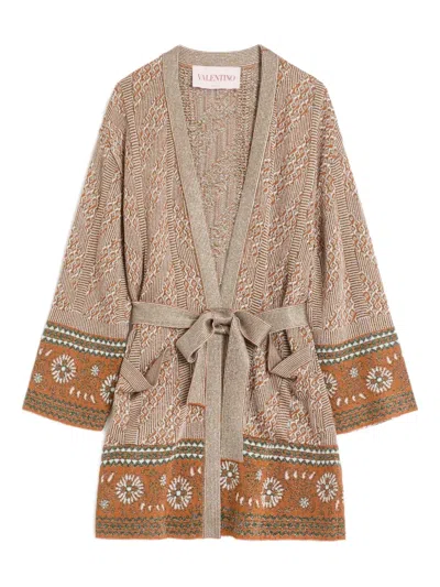 VALENTINO LUREX JACQUARD CARDIGAN
