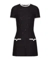 Valentino Lurex-detail Tweed Minidress In Black