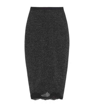 Valentino Lurex Knit Midi Skirt