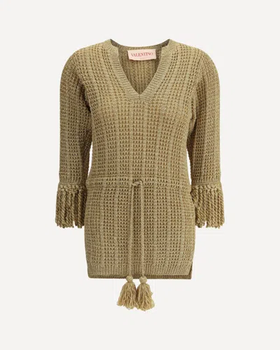 Valentino Lurex Knit Short Dress