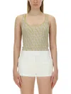 Valentino Iconographic Canvas Sleeveless Top