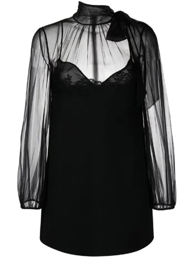 Valentino Luxurious Black Silk Suit For Fashion-forward Women In Nero