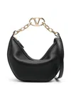 Valentino Garavani Womens Nero Vlogo Small Leather Shoulder Bag In Black