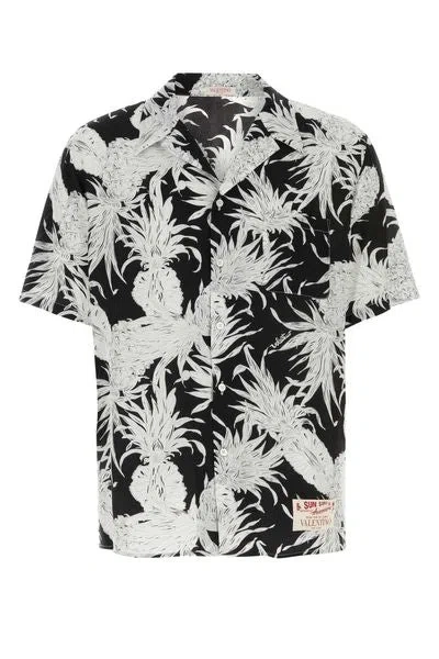 Valentino X Sun Surf Pineapple-print Silk Shirt - Men's - Silk In Multi