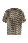 VALENTINO LUXURIOUS SILK T-SHIRT WITH ICONIC MOTIF