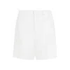 VALENTINO LUXURIOUS WOOL AND SILK BLEND MEN'S SHORTS IN BEIGE FOR SS24