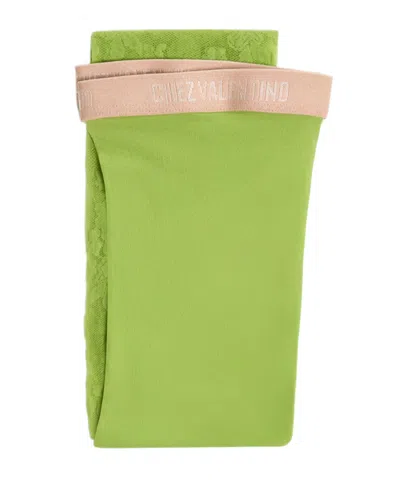 Valentino Garavani Lycra Lace Tights In Green