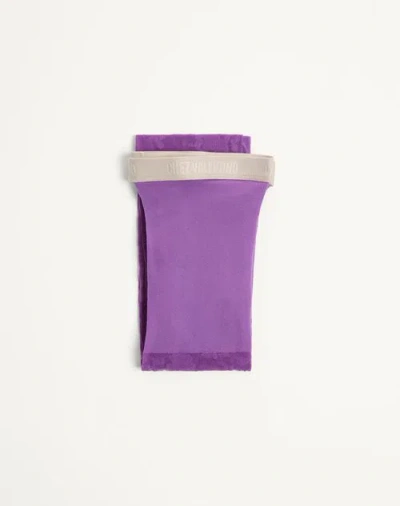 Valentino Garavani Valentino Lycra Lace Tights Woman Purple Orchid S/m