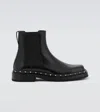 Valentino M-way Rockstud Ankle Boot In Calfskin Leather In Black