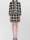 Valentino 'macro Check Tweed Jacket For In Black