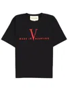 Valentino Crew Neck Short Sleeve T-shirt Design In Black