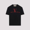 Valentino Black Crew Neck T-shirts
