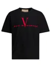 Valentino Crew Neck Short Sleeve T-shirt Design In Black