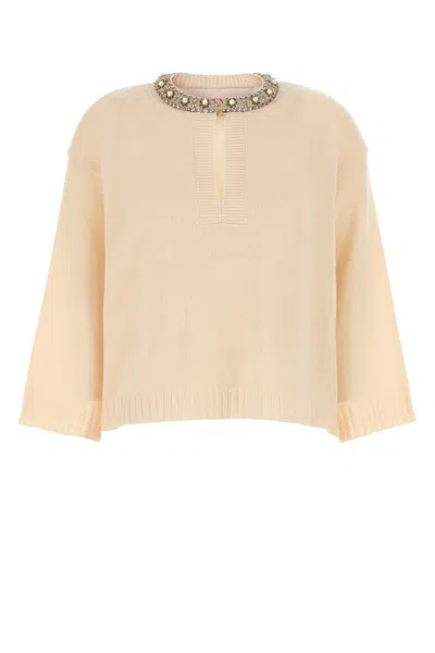 VALENTINO VALENTINO GARAVANI CREAM WOOL SWEATER