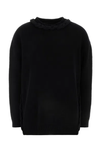 VALENTINO VALENTINO GARAVANI BLACK WOOL SWEATER