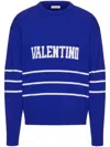 Valentino Garavani Man Sweater Blue Size L Virgin Wool